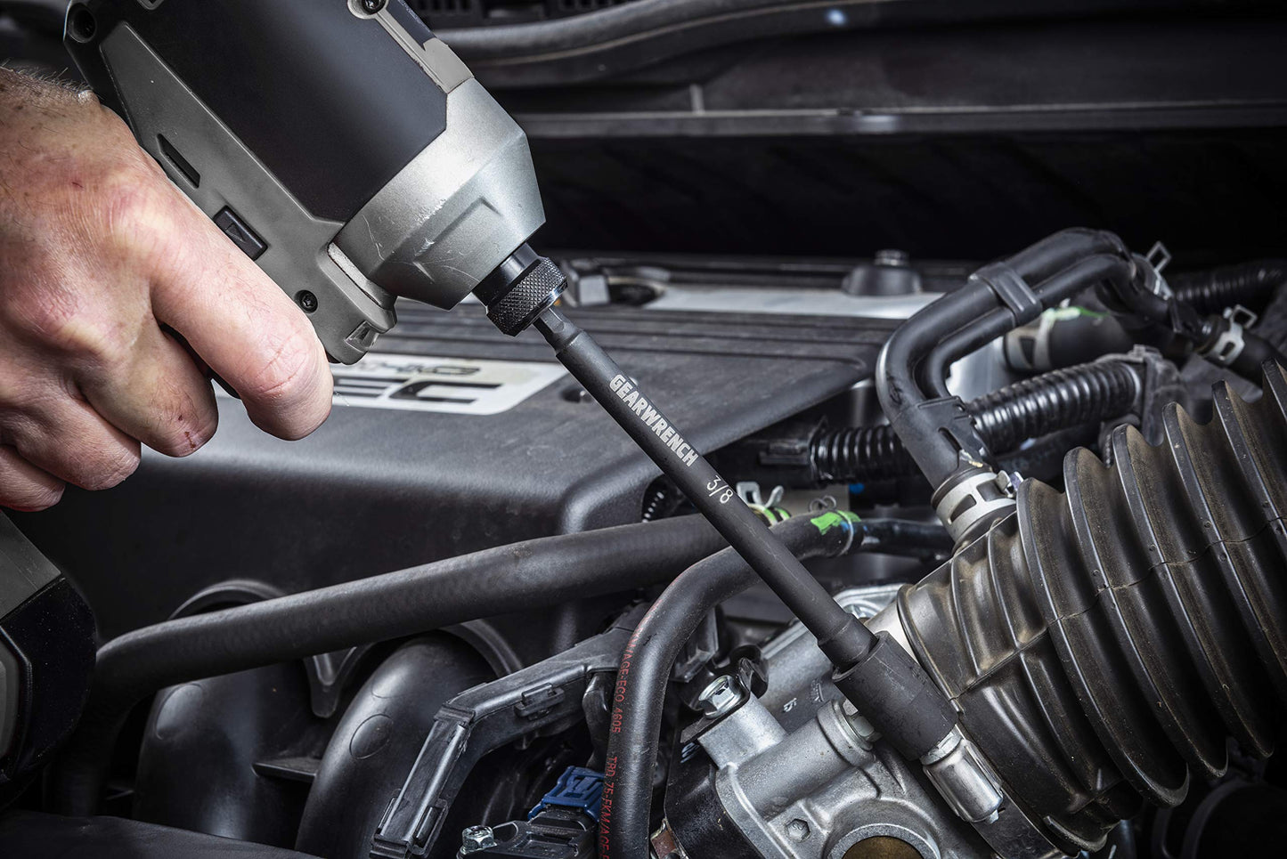 GEARWRENCH 6 Pc 1/4" Drive Hex Shank Impact Socket extensions - 1/4", 3/8" and 1/2" Drive sizes - 2-1/2" & 6" long - 84971A-02