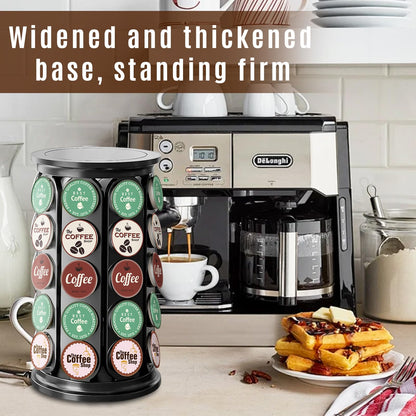 TOMSHUB K Cup Holder，Coffee Pod Storage Carousel Holder Organizer Compatible with 40 Keurig K-Cup Pods，Home or Office Kitchen Counter Organizer