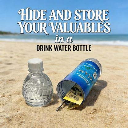 Dasani Diversion Safe Water Bottle Stash Can Secret Box with Leak-proof Lid and Huge Hidden Compartment for Keys, Cash and Valuables
