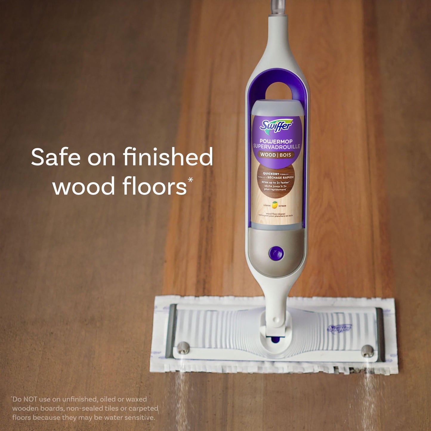 Swiffer PowerMop Wood Mopping Pad Refills for Floor Cleaning, 11 count