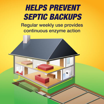 SeptoBac Septic Tank System Treatment, Pre-Measured Pouches for Weekly Use in Sewage Waste Tank in Homes, RVs, Boats, 16-Pack