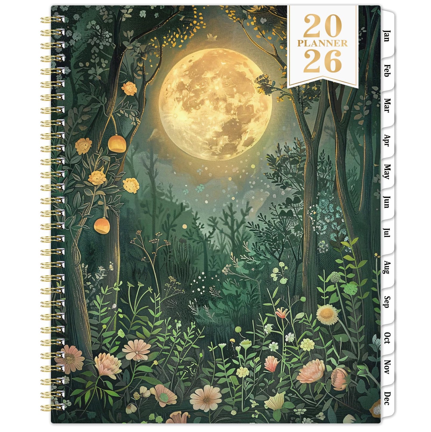 2026 Planner - Planner 2026, JAN 2026 - DEC 2026, 2026 Planner Weekly and Monthly, 2026 Calendar Planner, 9" x 11", Tabs, Spiral Binding, Back Pocket