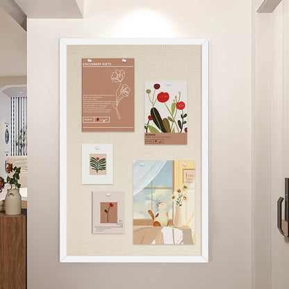 Yunihome 12x16 Inch (2-Pack) Cork Board for Wall Hanging with Linen, Bulletin Board with Push Pins, Mounted Memo Message Board for Home Office Decor, Dorm Room Essentials, Classroom Organization