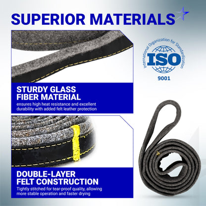 BlueStars DC97-07618A Dryer Drum Felt Seal - Compatible with Samsung DV42H5200EW DV42H5000EW DV45K6500EV DV48H7400EW DV42H5200EP/A3 DV50K8600EV/A3 DV52J8700GP/A2 Replace AP4453798 3998155 PS4218879