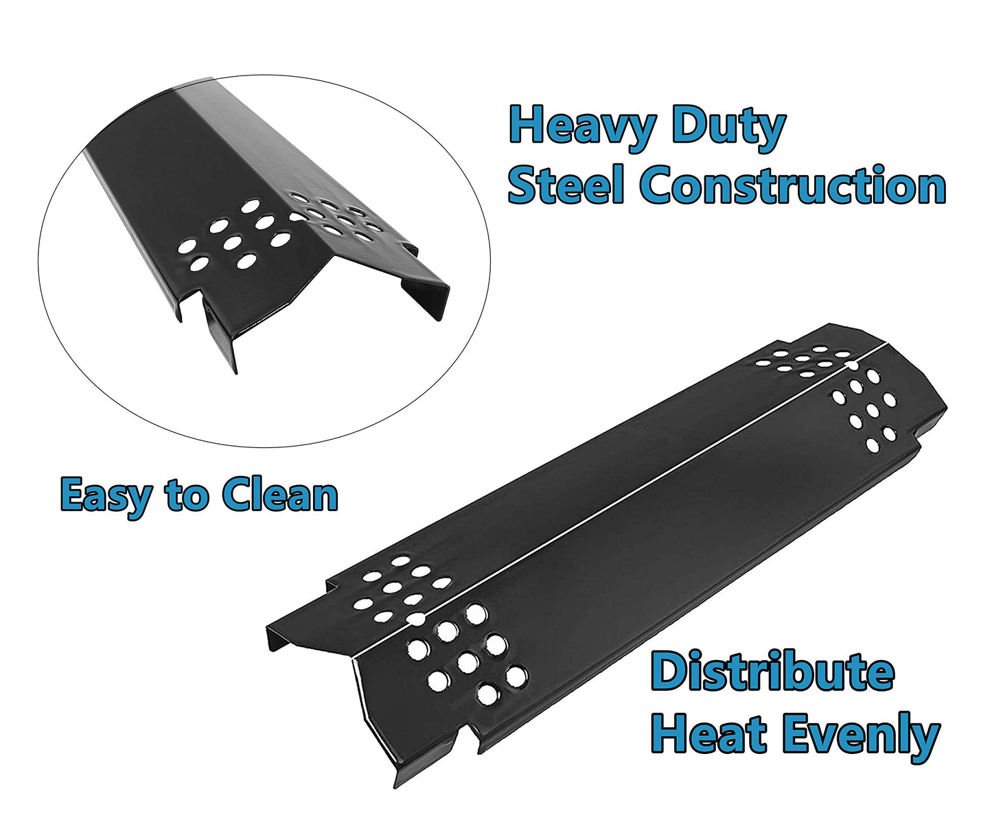 Replace parts Porcelain Steel Grill Heat Plates, Replacement Parts for Home Depot Nexgrill 720-0830H, 5 Burner 720-0888, 720-0888N,720-0882A, 720-0882S, 6 Burner 720-0896B, 720-0898 Gas Grill (5-pack)