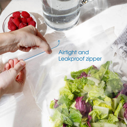 Spartan Industrial - 10” X 10” (100 Count) 2 Mil Clear Reclosable Zip Plastic Poly Bags with Resealable Lock Seal Zipper