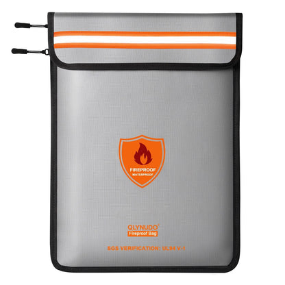 Upgraded Fireproof Document Bag (2200℉), Fireproof Money Bag for Cash with Zipper (aluminum Foil Lining), Waterproof Money Pouch for Valuables