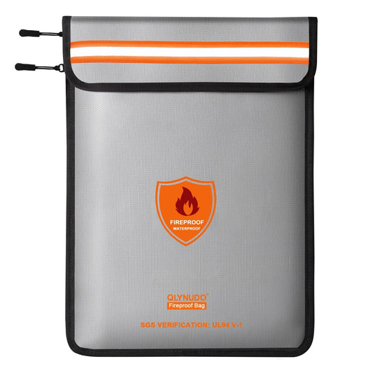 Upgraded Fireproof Document Bag (2200℉), Fireproof Money Bag for Cash with Zipper (aluminum Foil Lining), Waterproof Money Pouch for Valuables