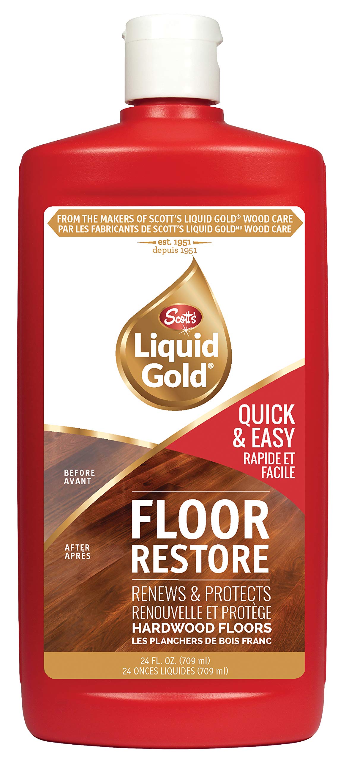 Scott's Liquid Gold Floor Restore - Renews and Protects Hardwood Floors - Restores the colour and natural beauty of hardwood floors - 709ml