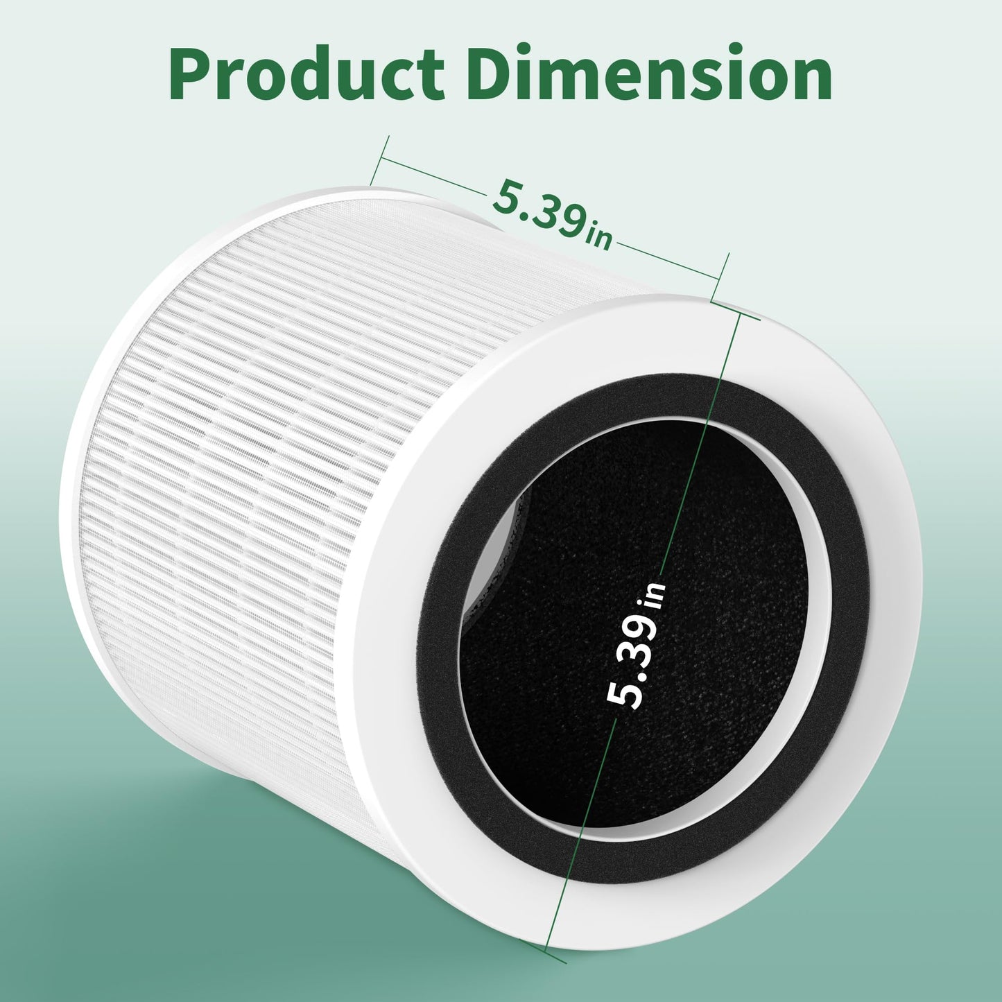 2 Pack H7126 Replacement Filter for GoveeLife H7126 Mini Air Purifier, 3-in-1 High-Efficiency Air Filter, Replace Part #H7126-RF