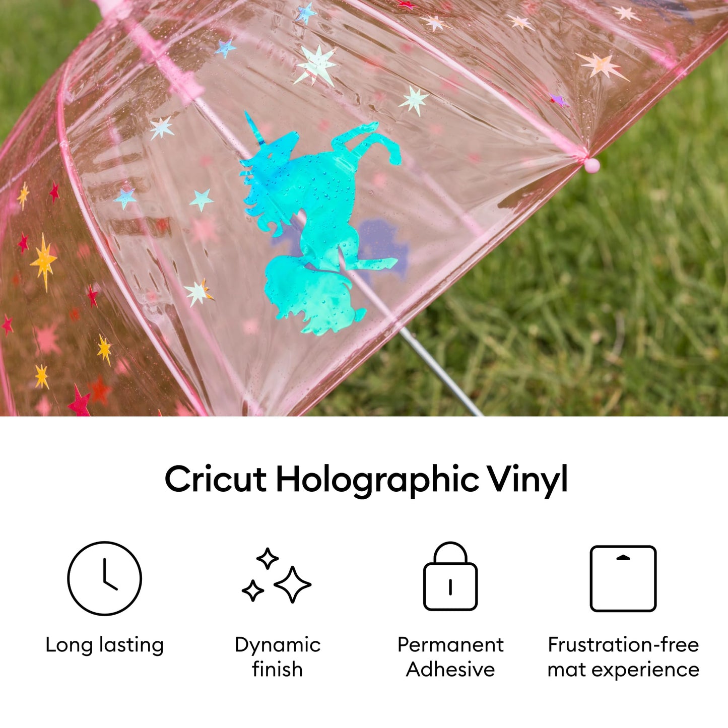 Cricut® Holographic Vinyl – Permanent, Mythical Sampler - 12 in x 12 in (10 ct)