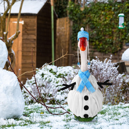 Cute Christmas Goose Costume - Winter Goose Outfit for Outdoor Statue Decoration