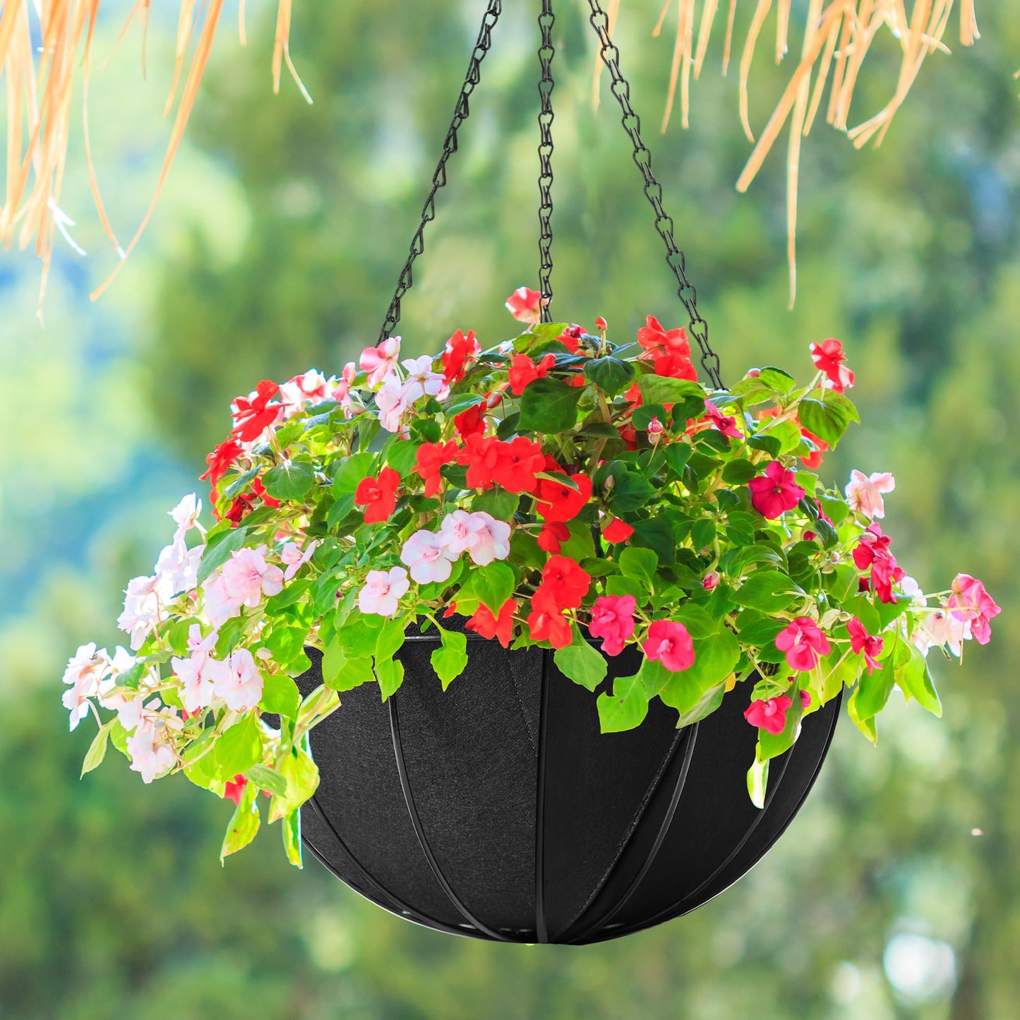 14inch Round Fabric Planter Basket Liner- 4Pcs Felt Flower Pot Liners-Hanging Plant Basket Fiber Insert for Garden Wall Hanging Planter Flower Vegetables