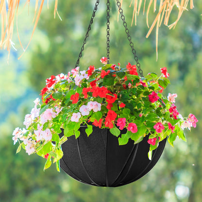 14inch Round Fabric Planter Basket Liner- 4Pcs Felt Flower Pot Liners-Hanging Plant Basket Fiber Insert for Garden Wall Hanging Planter Flower Vegetables