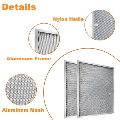 5-Layer BPS1FA30 Range Hood Filter 11-3/4" x 14-1/4", Exact Fit for Broan QS1, WS1, QS2 & Nutone 30" Hoods, Upgraded Aluminum Grease Filter, Dishwasher Safe, Replaces 99010299, 99010305 (2 Pack)