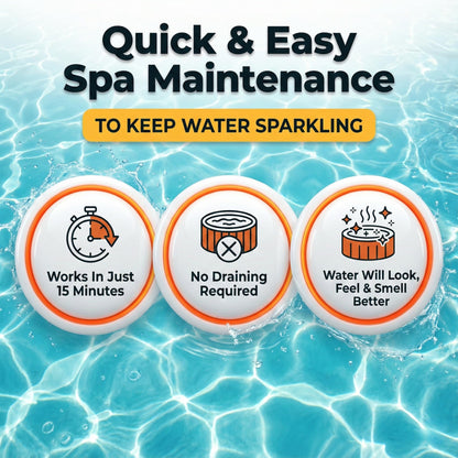 BubbyShine, 5in1 Weekly Hot Tub Cleaner - Spa Clarifier, Natural Enzyme, Conditioner, Scum Absorber, Inflatable Tub Chemicals Starter Kit, Spa Chemicals Cleaner (16 Weeks)