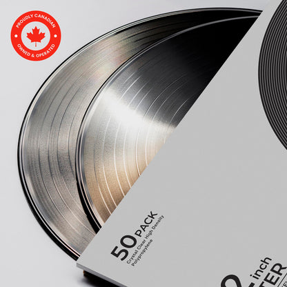 Acoustify Premium Acid-Free Anti-Static Vinyl Record Outer Sleeves, 50-Pack - Crystal Clear True 3 Mil, 12.75" x 12.75" for Single & Gatefold 12" LPs