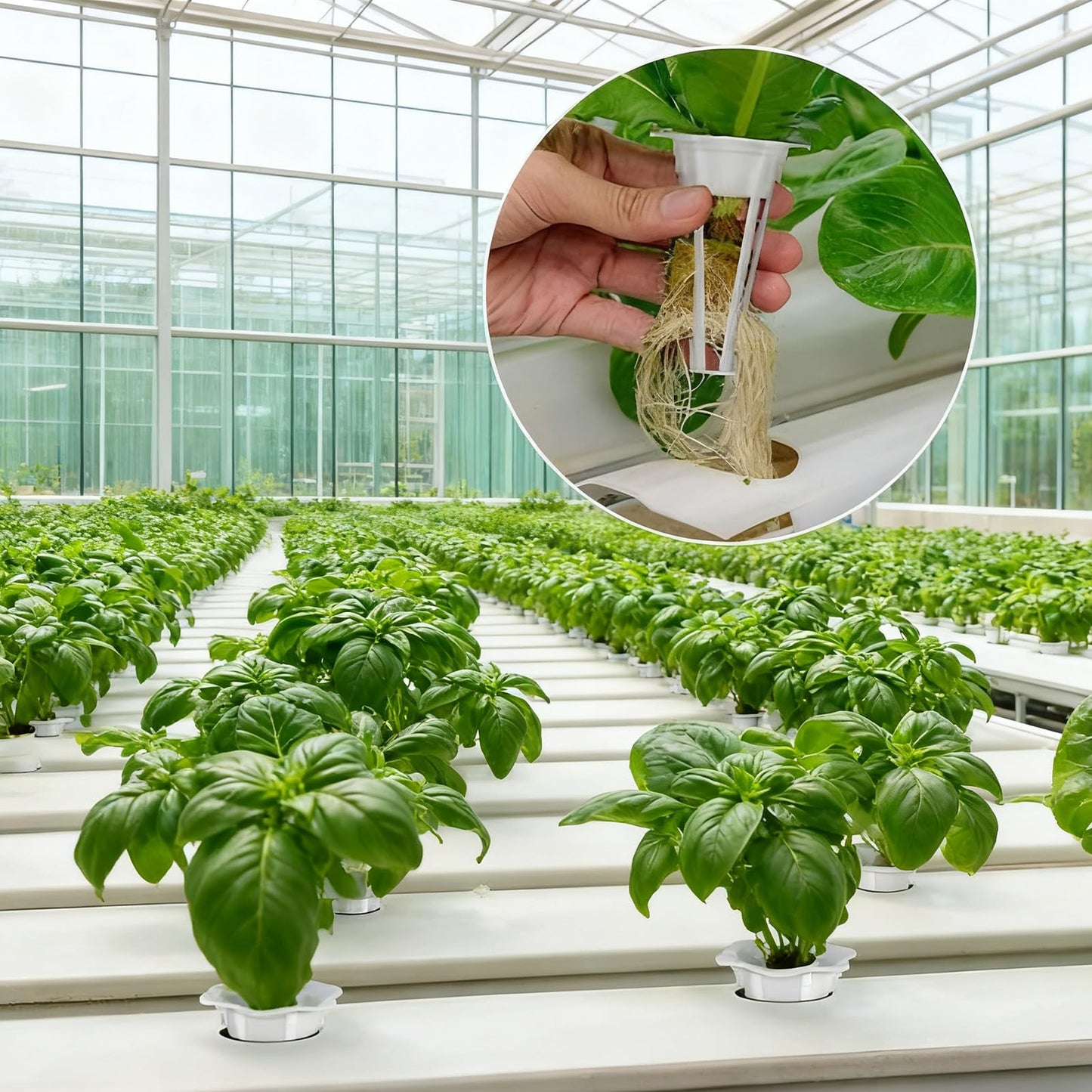 100 PCS Hydroponic Grow Baskets, Plastic Replacements Grow Basket Sets for Plant Hydroponics Garden Seed Pods System - Grow Anything