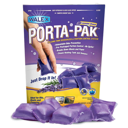 Walex PPRVLAV Porta-Pak Holding Tank Deodorizer - Lavender, 10 Pack