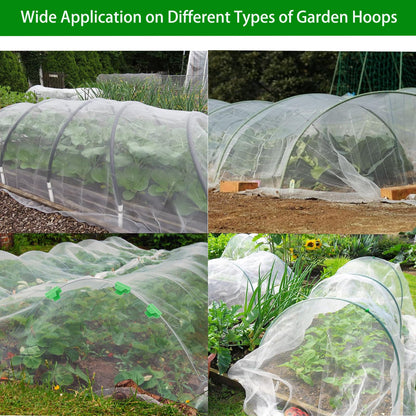 10X30FT Heavy Duty Garden Mesh Netting with Reinforced Double-Layer Edges, 40g/㎡ Ultra Fine Plant Cover for Anti Mosquito and Birds, Insect Mesh Barrier for Vegetables Plants Fruits Flowers (3X9M)
