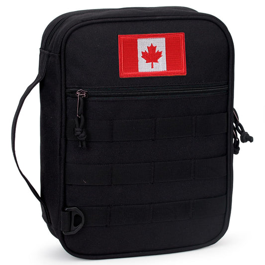 ATRIPACK Tactical Bible Cover for Men,Large Bible Case with Shoulder Strap,Water-Resistant Book Cover with Handle,Multi-Functional Carrying Bible Holder Bag for Church,Study,Spiritual
