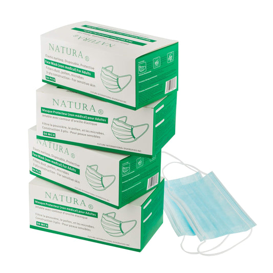 "NATURA" Unisex Face Masks, 3-ply, with ear loops, 200 /pack