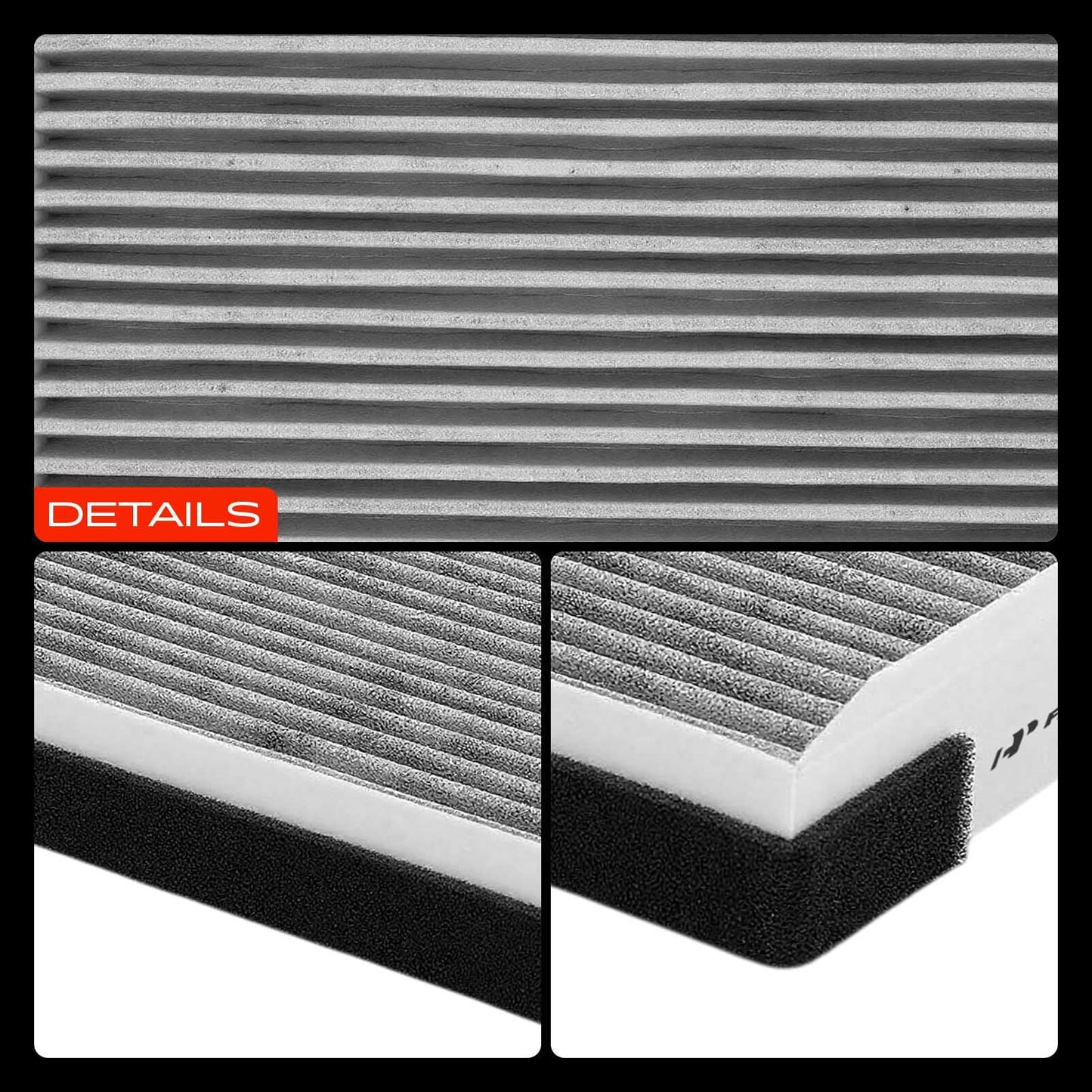 A-Premium Cabin Air Filter with Activated Carbon Compatible with Hyundai, Kia & Genesis Vehicles - Santa Fe, Genesis, Telluride, Stinger, G80, G70, Equus, G90, K900, GV80 - Replace# 97133-3M000