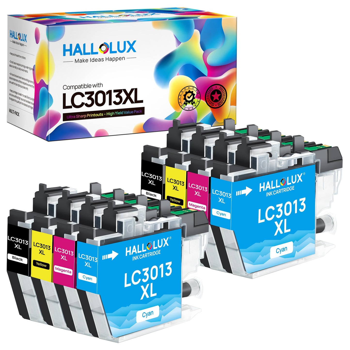 8 Pack LC3013 XL LC3011 BK/C/M/Y for Brother LC3013 for Brother LC3011 for Brother Ink Cartridge LC3013 LC-3013 3011 LC3013BK Black for Brother MFC-J491DW J497DW J690DW J895DW Printer