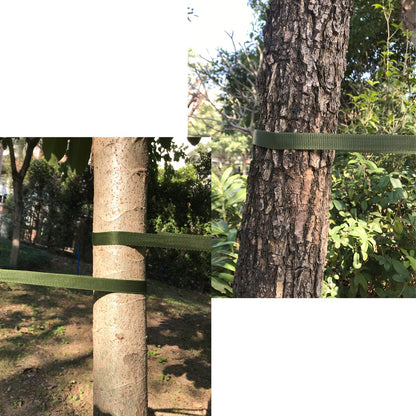 160FT Tree Tie Straps for Staking, Tree and Plant Supports for Effective Growing Green Blend in with Landscaping for Guying Young Trees Straight (1,850 Lbs Strength, Green)
