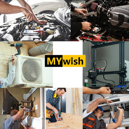 Mywish 254Pcs Bolts and Nuts Assortment, 1/4 20, 5/16 18, 3/8 16 Bolt, Heavy Duty 304 Stainless Steel Bolts and Nuts Kit with Flat Spring Washers, Includes 10 Common Sizes, Fully Threaded