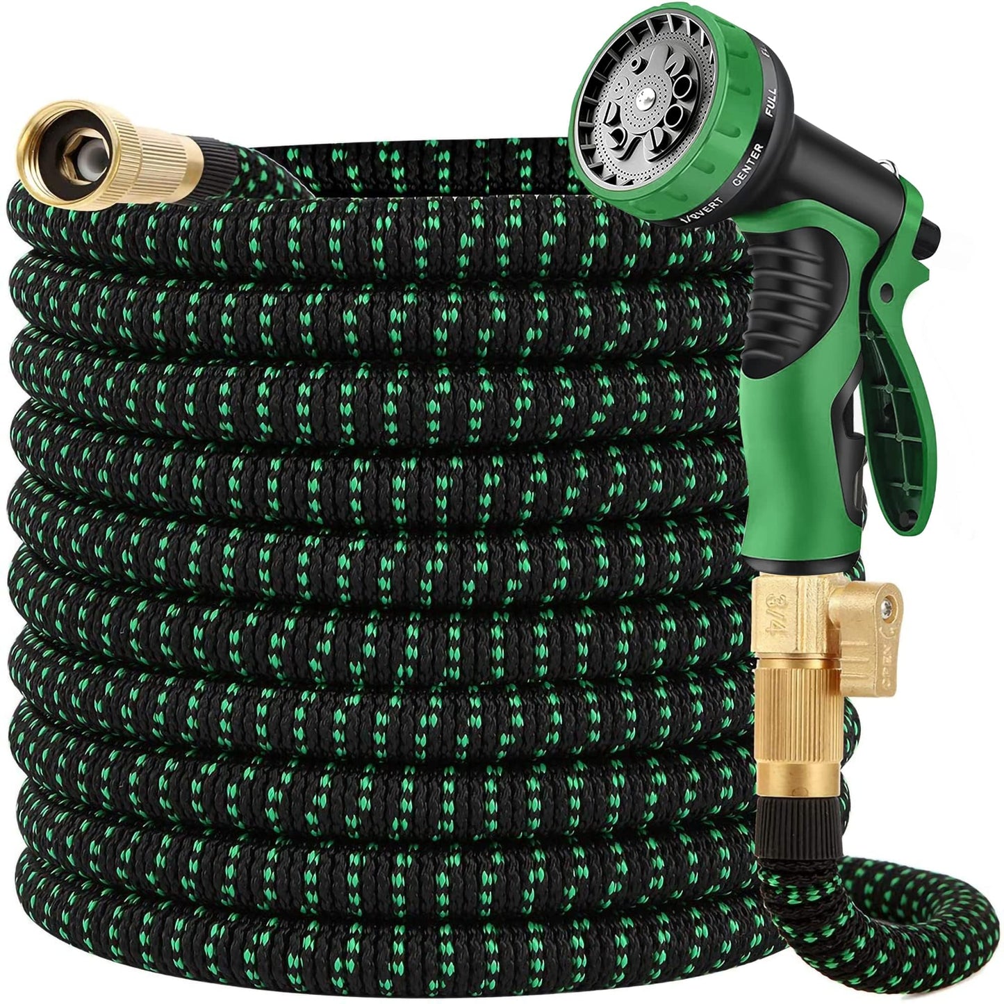 25 FT Garden Hose Expandable Hose - All New 2026 Flexible Water Hose with 10 Functions Spray Nozzle - Car Wash Hose with Solid Brass Connector, Leakproof Lightweight Expanding Pipe for Yard,Outdoor