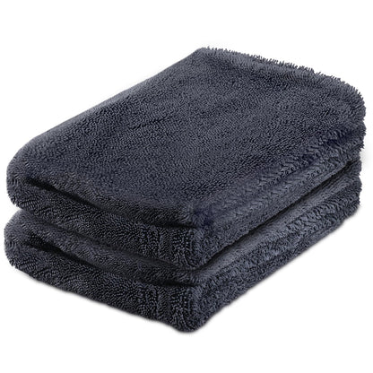 Car Drying Towel, 2 Pack 36 x 24 Inch Microfiber Towels, 1200 GSM Super Absorbent Drying Towel for Car Detailing, Streak Free, Lint Free (Grey, Extra Large)