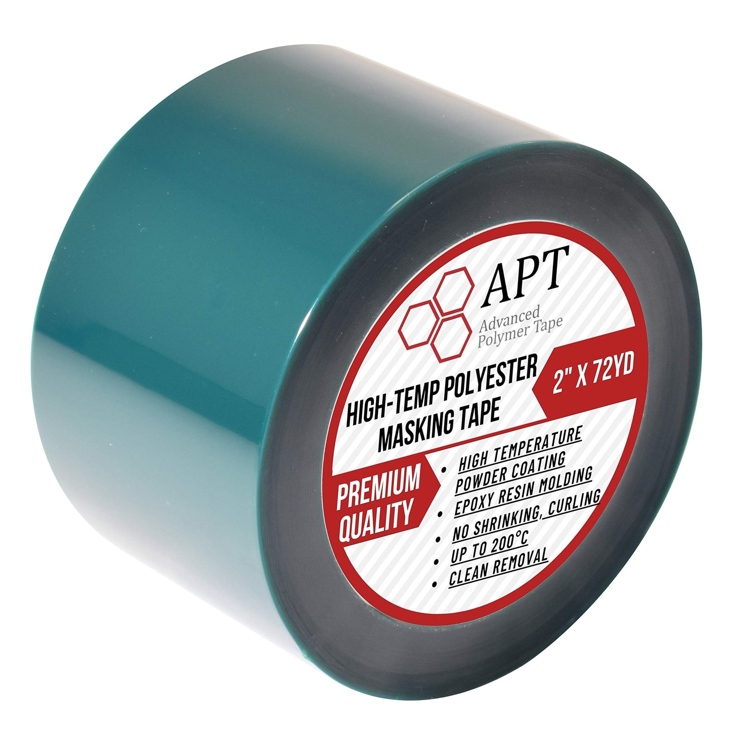 APT, 2 Mil Polyester Tape with Silicone Adhesive, Mylar, High Temperature, 3.5 Mil Thickness, Powder Coating, E-Coating, Anodizing, High Temp Masking (2" x 216 Feet)