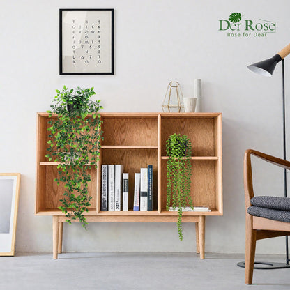 Der Rose 6Pcs Fake Plants Hanging Artificial Vines Faux Hanging Plants for Bookshelf Bathroom Kitchen Outdoor Decor Indoor