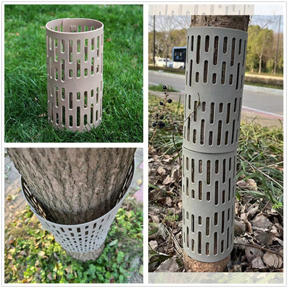 Tree Trunk Protector - 10 PCS Expandable Plastic Plants Stump Protection Guards, Tree Bark Wrap Plant Cages, Garden Nursery Flower Seedlings, Sapling Supports from Weed Trimmer, Small Animals Rabbit