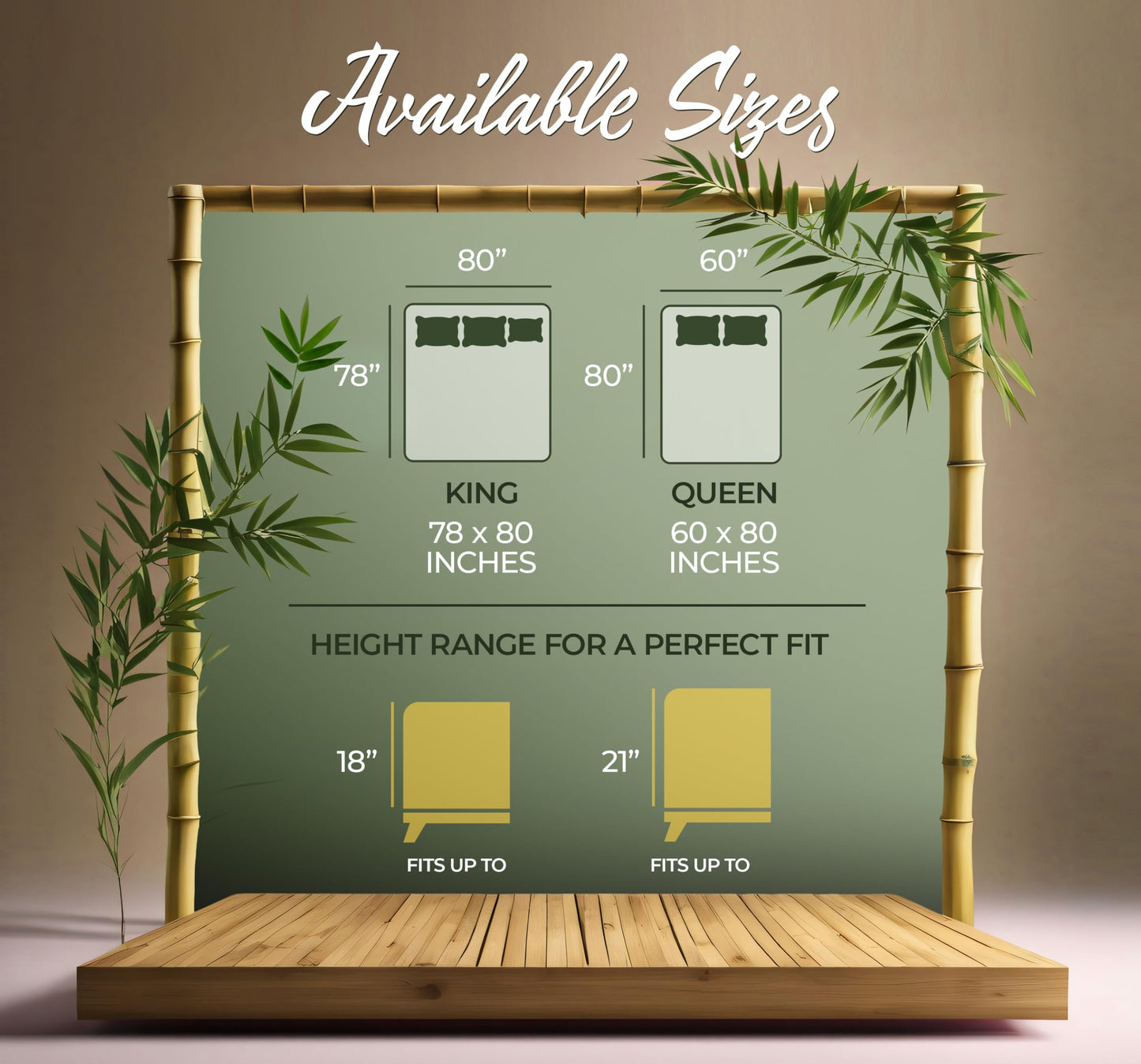 Beddora Bamboo Mattress Protector Queen – 100% Waterproof TPU, Cooling Breathable Viscose from Bamboo, Noiseless Fitted Style, Deep Pocket Fits 18–21"