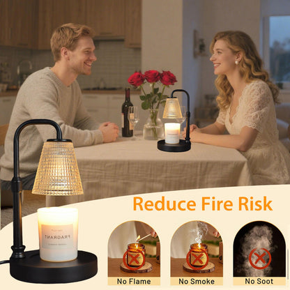 Couvkadl Candle Warmer Lamp with Timer, Dimmable Candle Warmer for Jar Candles, Height Adjustable Wax Melt Warmer, Birthday Gifts for Women Mom, House Warming Gifts New Home Decor
