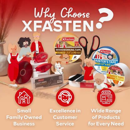 XFasten Reinforced Gummed Kraft Paper Packing Tape, 2.75 Inches x 375 Feet | Water Activated Brown Carton Box Packing and Sealing Tape for Mailing and Moving with Fiberglass Backing