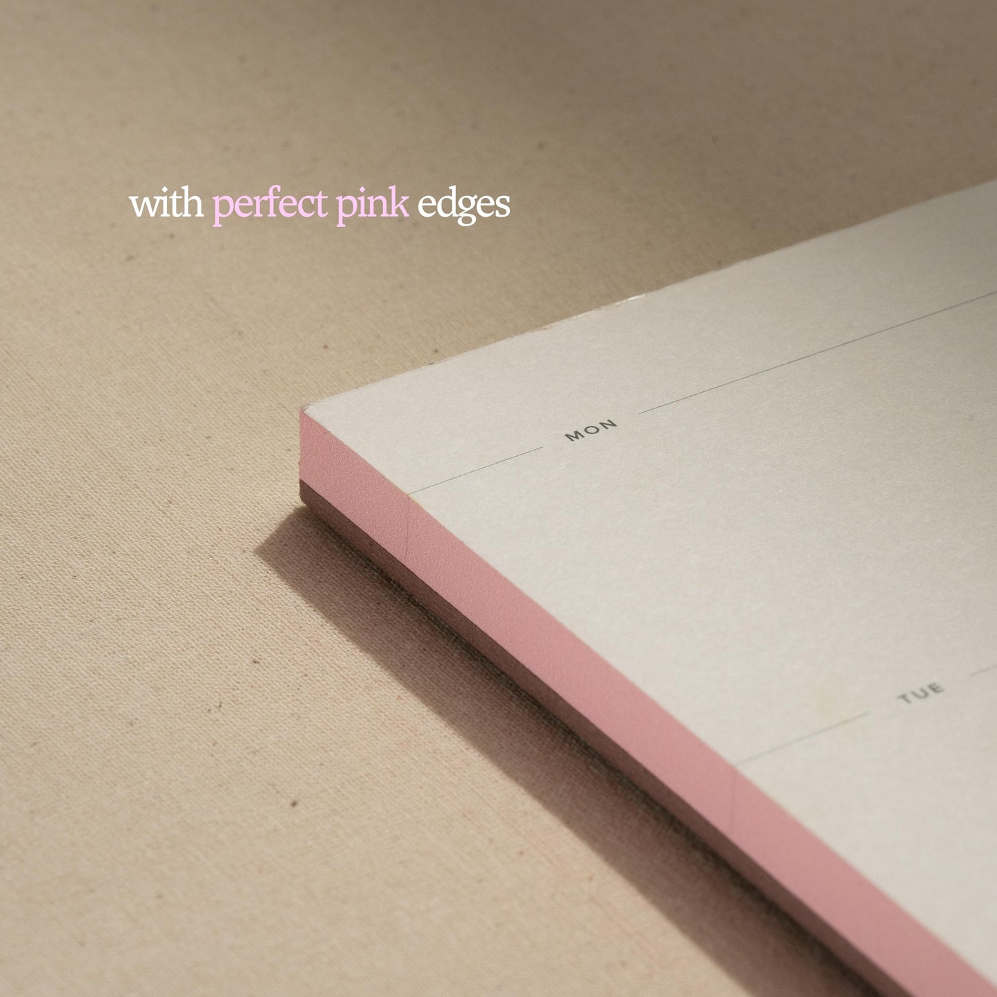 Weekly Planner Pad – A4 Size, 65 Tear-Off Sheets – Undated Minimalist To Do List Notepad for Work, School & Goals – Pink-Edged