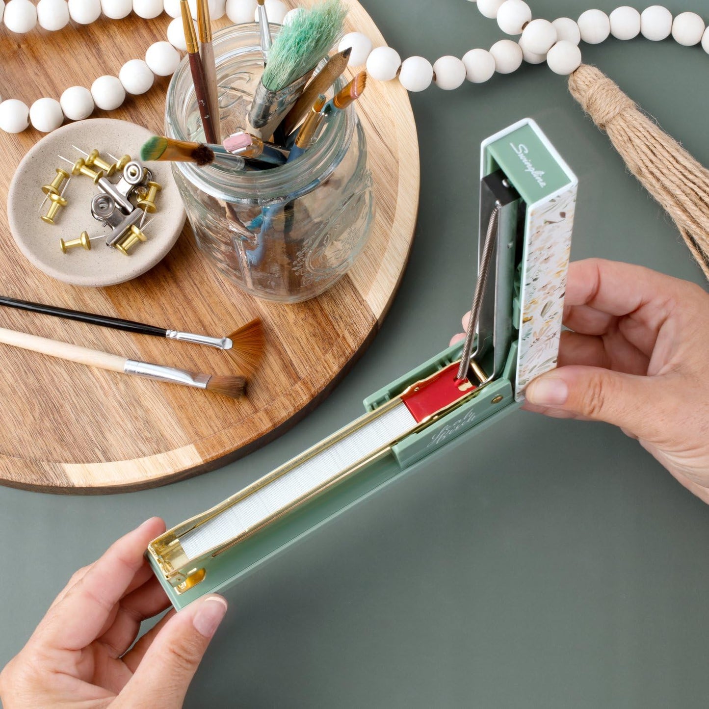 Swingline Stapler by Leah Bisch, 20 Sheets, Full Strip, Wildflowers (S700034)