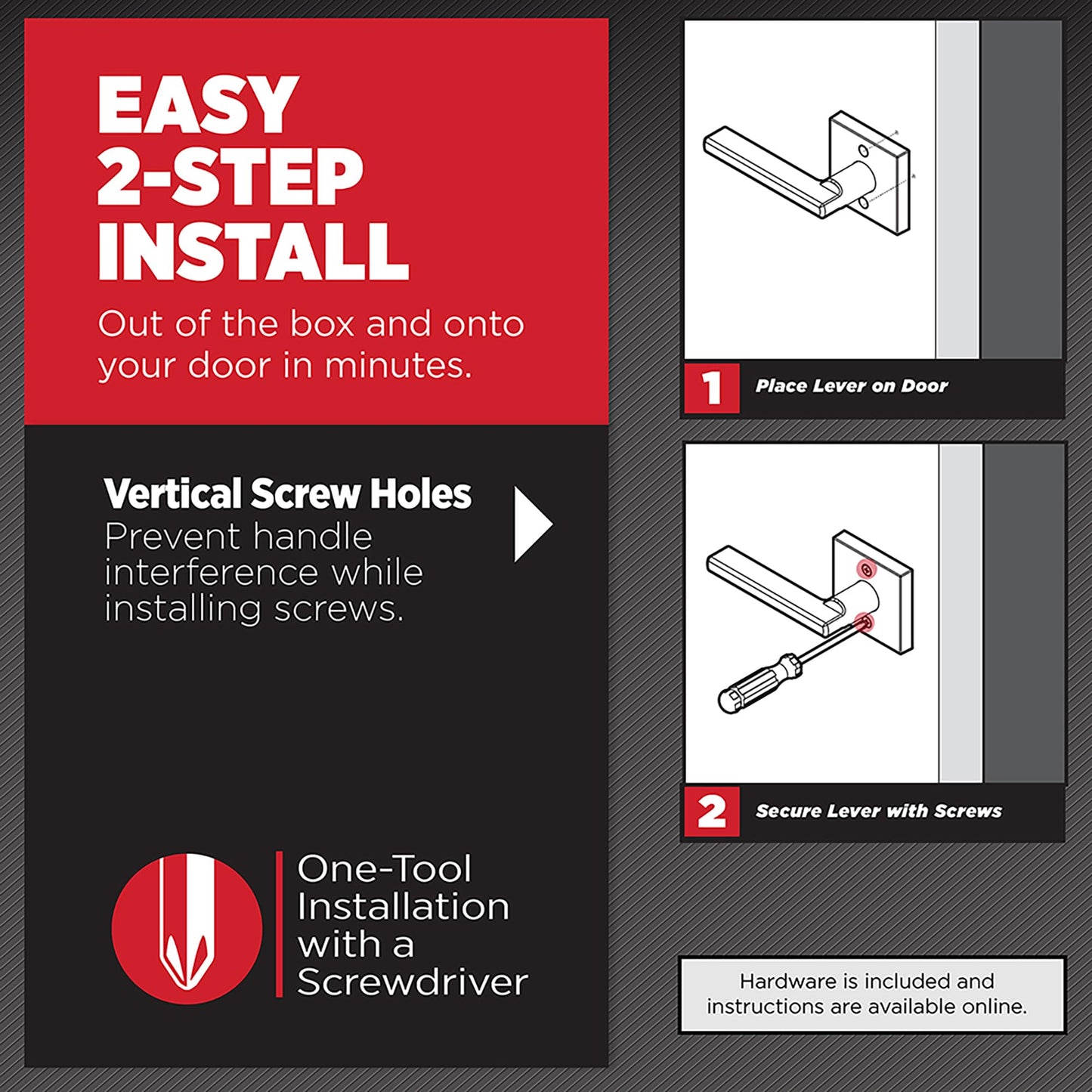 Kwikset Halifax Dummy Door Handle, Single Sided Lever for Closets, French Double Doors, and Pantry, Matte Black Non-Turning Reversible Interior Push/Pull Lever, with Microban Protection