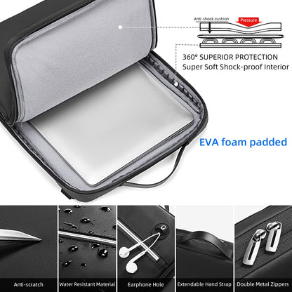 TUDEQU Slim Laptop Bag 15.6 Inch,Laptop Sleeve with Strap,Laptop Case,Laptop Shoulder Bag,Computer Bag,Tablet Bag Men Women