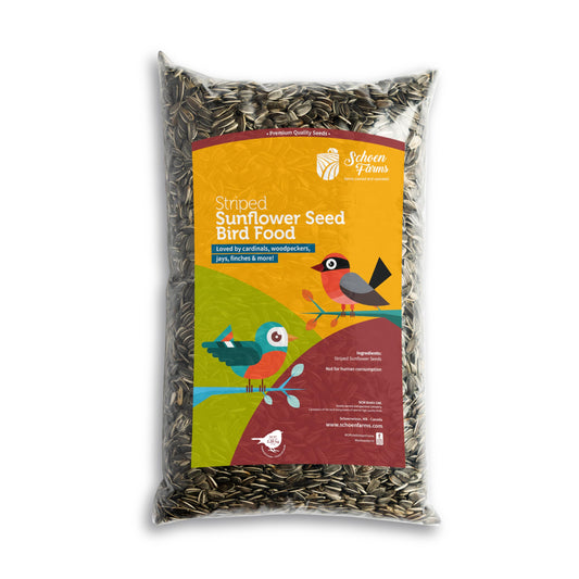 Schoen Farms Striped Sunflower Seeds for Birds, (5 Pound)
