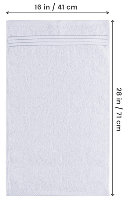 Utopia Towels 6 Piece Premium Hand Towels Set, 16 by 28 inches, 100% Ring Spun Cotton, Lightweight and Highly Absorbent Towels for Bathroom, Travel, Camp, Hotel, and Spa, White