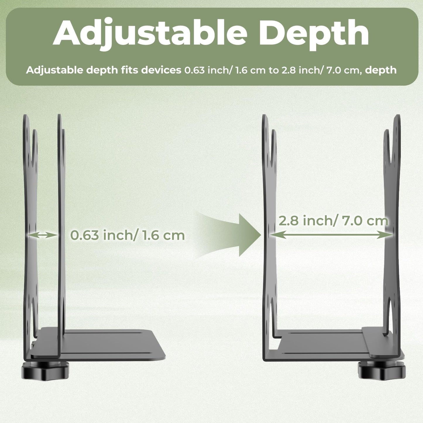 Adjustable Thin Client Mini PC Vesa Mount to Wall, Under Desk, Attached to Monitor Arm and Stand Pole for HP, Dell, ACEMAGIC Mini PC K1, T8PRO,KAMRUI AK1PLUS N95, Pinova P2, NUC and Small CPUs