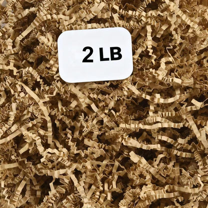 Clucycia 2LB Crinkle Paper Filler Shredded Paper for Gift Basket Crinkle Paper for Gift Basket Filler Box Filler Kraft Crinkle Cut Paper Brown