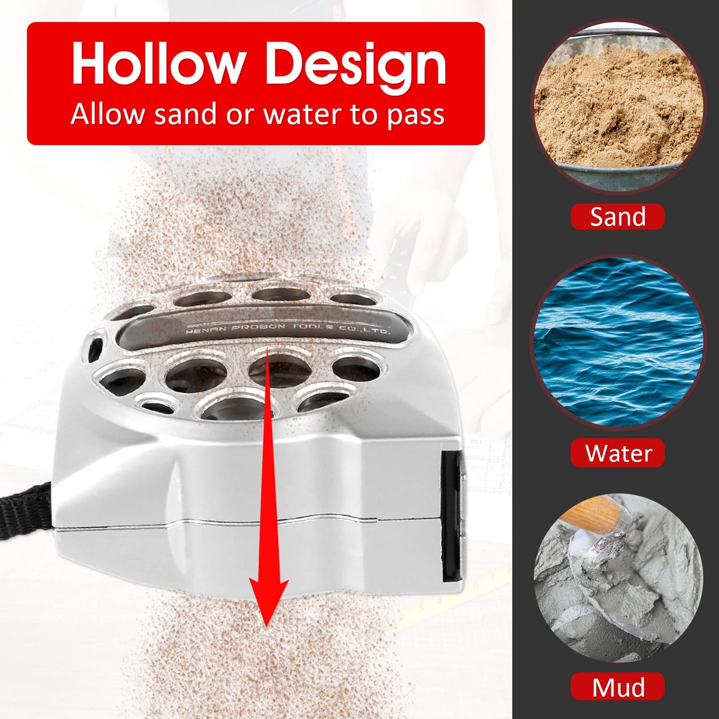 Tape Measure 25FT Stainless Steel Measuring Tape with Double-Sided Scale Waterproof Portable Retractable Measure Ruler Hollow Design Titanium Tape Measure for Household Agricultural Industrial