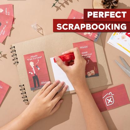 XFasten Double Sided Adhesive Scrapbook Runner Tape Roller, 0.3-inch by 360-Inch, 8-Pack, Permanent Adhesive Dots Roller Applicator, Acid-Free and Archival Safe Scrapbooking Tape