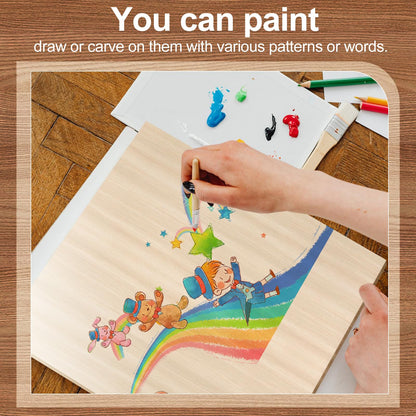 Yalumo Basswood Sheets 12 x 12 x 1/8 Inch, 12 Packs Plywood Sheets Unfinished Wood for Crafts 3mm Thick Basswood for Laser Cutting, Diy Architectural Models, Engraving, Wood Burning, Painting