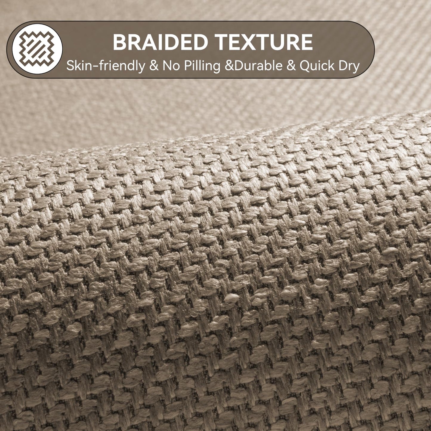 Bathroom Rugs Mat 20x31, Ultra Thin Non Slip Bath Mats for Bathtub Quick Dry Absorbent Rubber Bathroom Mat Fit Under Door, Washable Half Round Bath Rugs, Beige Brown